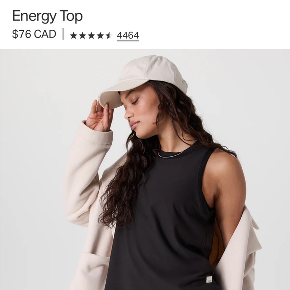 Vuori Tops - Vuori Energy Tank - Black